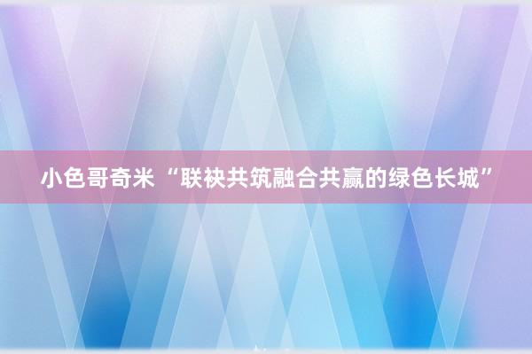 小色哥奇米 “联袂共筑融合共赢的绿色长城”