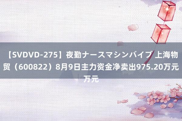 【SVDVD-275】夜勤ナースマシンバイブ 上海物贸（600822）8月9日主力资金净卖出975.20万元