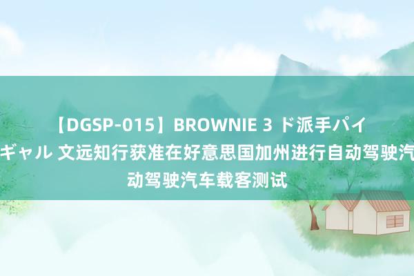 【DGSP-015】BROWNIE 3 ド派手パイパン強め黒ギャル 文远知行获准在好意思国加州进行自动驾驶汽车载客测试