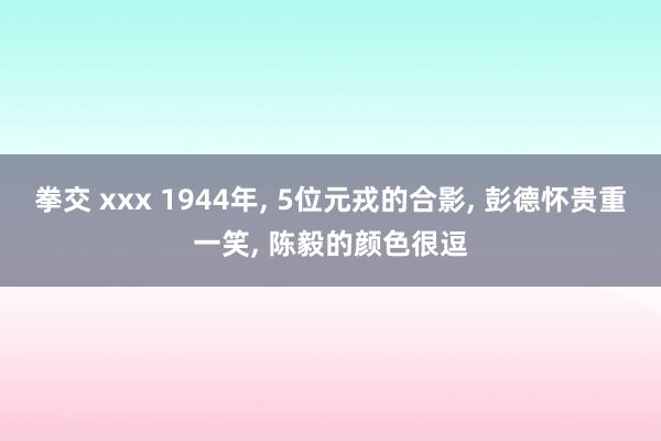 拳交 xxx 1944年， 5位元戎的合影， 彭德怀贵重一笑， 陈毅的颜色很逗